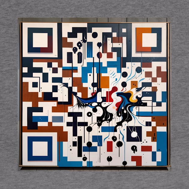 RickRoll QR Code Abstract Painting by ravel.live